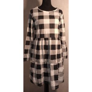 Old Navy Girls Size XXL Black & White Checkered Midi Dress- NWT